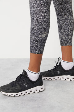 Dash and Stars Leggings crop estampado gris 4D Stretch gris
