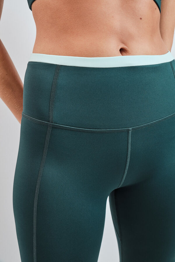 Dash and Stars Leggings crop 4D STRETCH verde verde