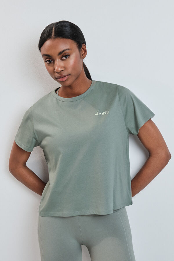 Dash and Stars Playera manga corta extra suave verde verde