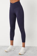 Dash and Stars Leggings crop cintura cruzada 4D Stretch azul