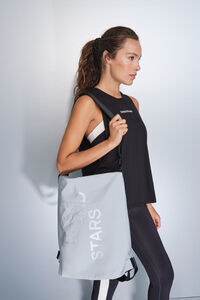 Dash and Stars Mochila multiposición de nailon con efecto metálico