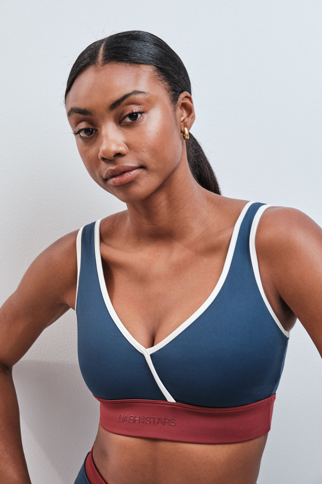 Dash and Stars Brasier deportivo 4D Stretch azul oscuro