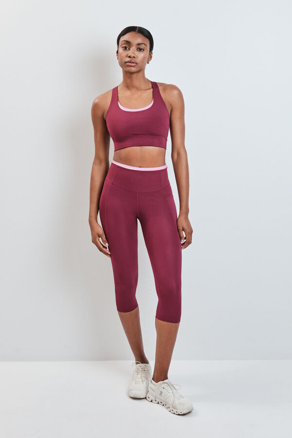 Dash and Stars Brasier deportivo 4D STRETCH vino p&uacute;rpura