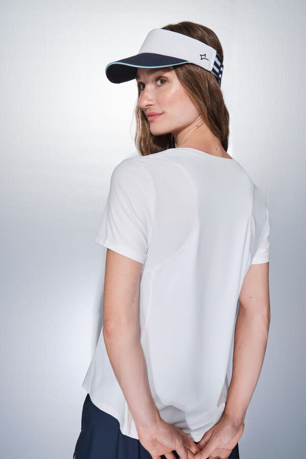 Dash and Stars Playera blanca de manga corta blanco