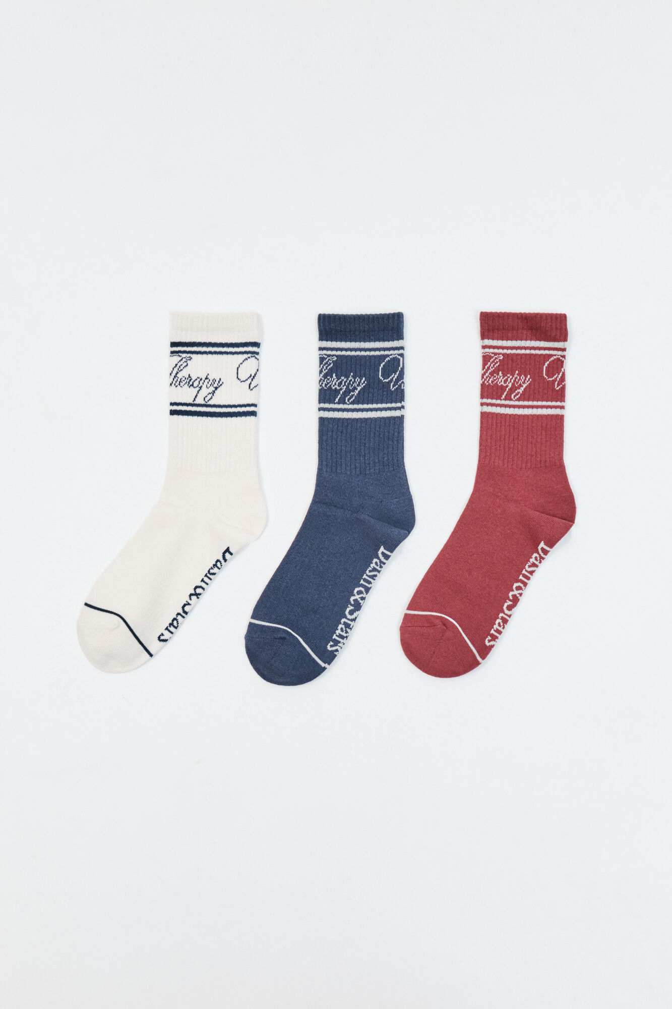 Dash and Stars Pack 3 calcetines largos de algod&oacute;n con logo