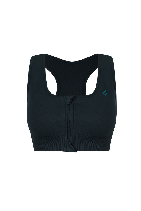 Dash and Stars Brasier deportivo cierre central SEAMLESS FIT verde verde