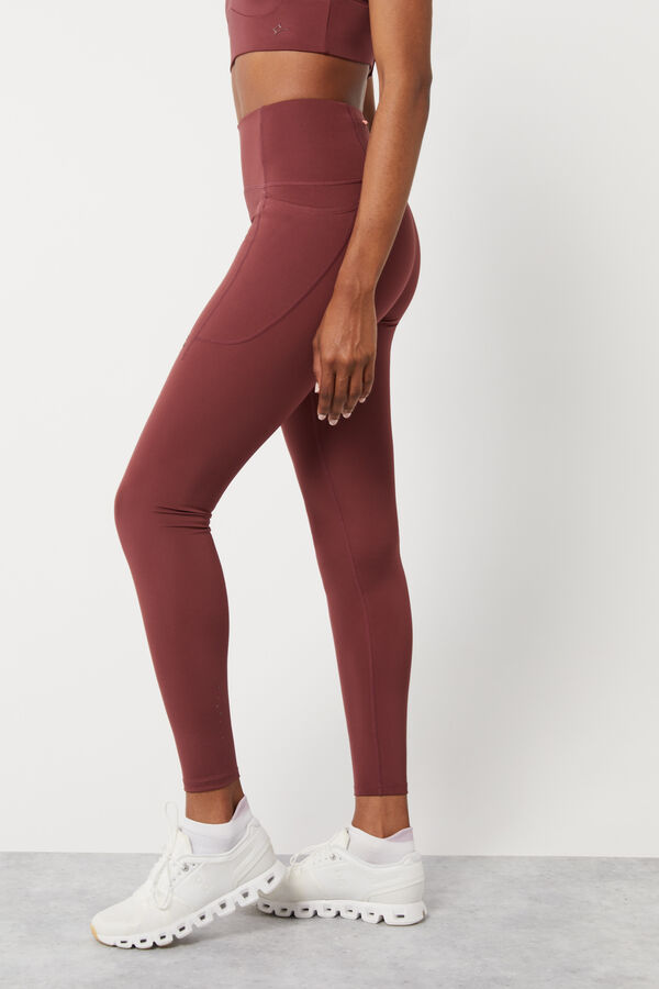 Dash and Stars Leggings granate 4D Stretch púrpura