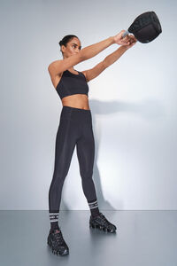 Dash and Stars Pantalón legging negros elásticos 4D hasta el tobillo