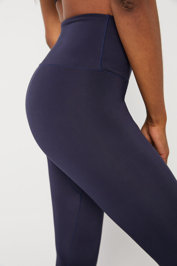 Dash and Stars Leggings crop cintura cruzada 4D Stretch azul