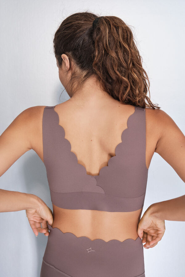 Dash and Stars Brasier deportivo marrón COMPRESIVO café