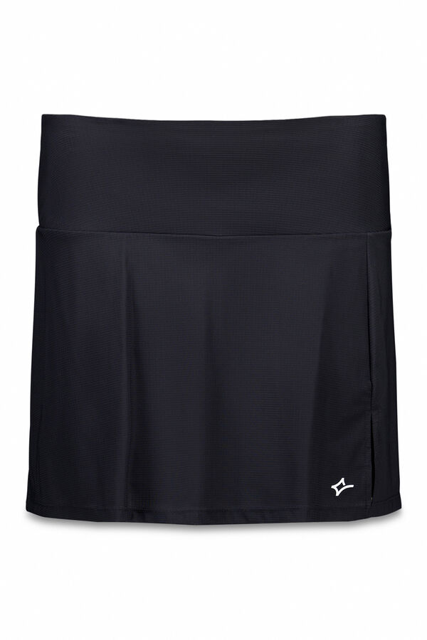 Dash and Stars Falda de microfibra negra con forro de malla negro