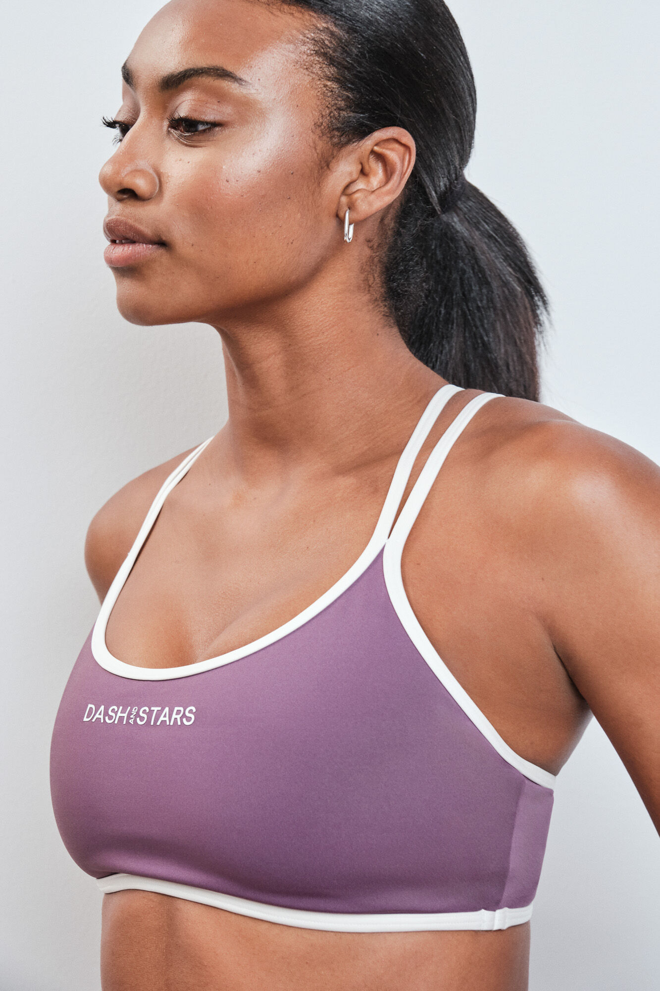 Dash and Stars Brasier deportivo 4D Stretch morado