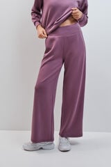 Dash and Stars Pantal&oacute;n largo ancho de modal granate morado/lila