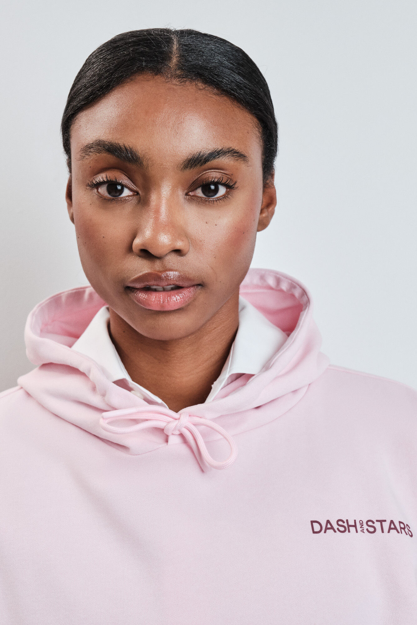 Dash and Stars Sudadera de algod&oacute;n afelpado rosa