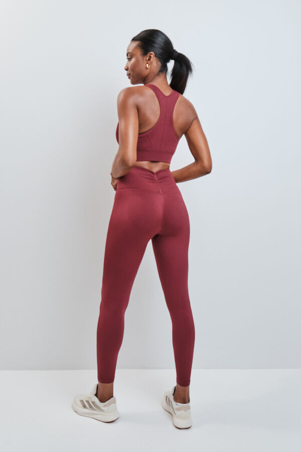 Dash and Stars Legging largo rojo SEAMLESS FIT p&uacute;rpura