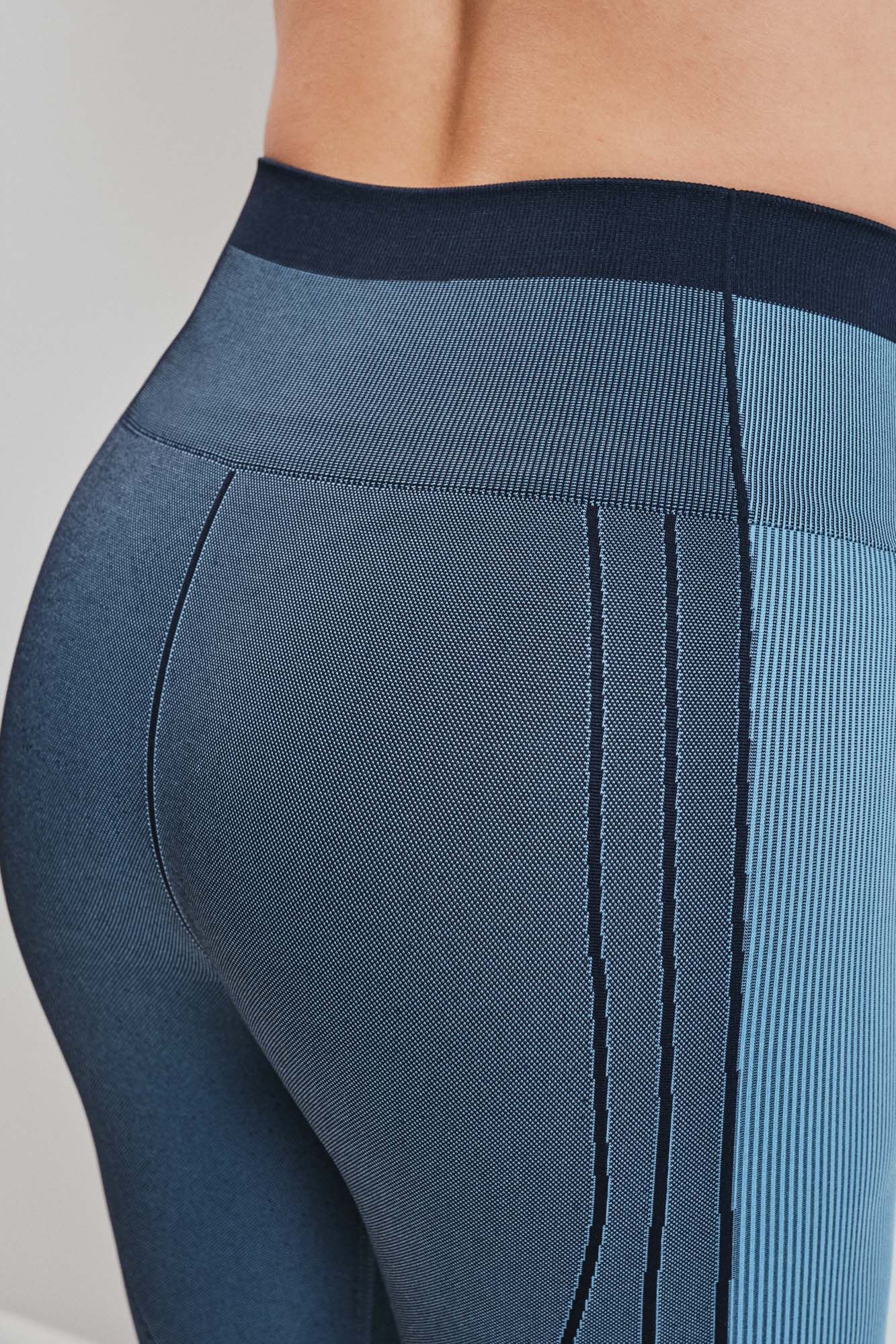 Dash and Stars Leggings SEAMLESS COMFORT crop azul