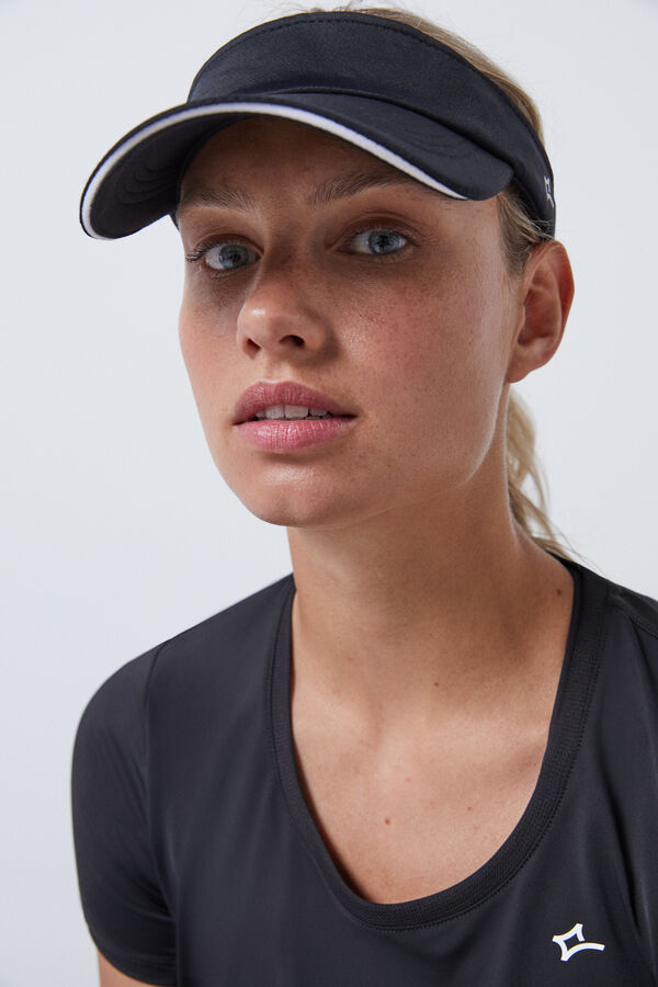 Dash and Stars Gorra visera negra negro