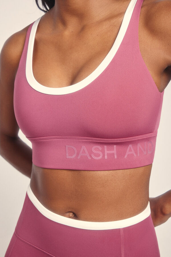 Dash and Stars Sujetador deportivo 4D Stretch rosa rosa