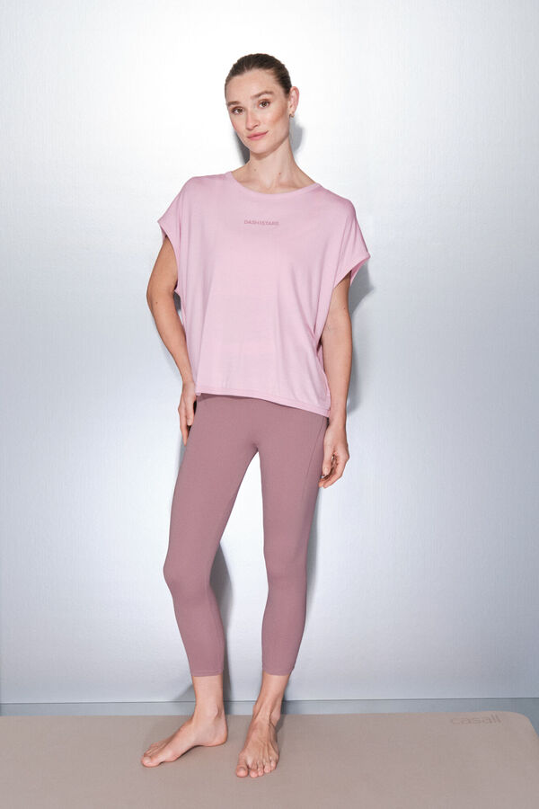 Dash and Stars Playera rosa de tejido extra suave rosa