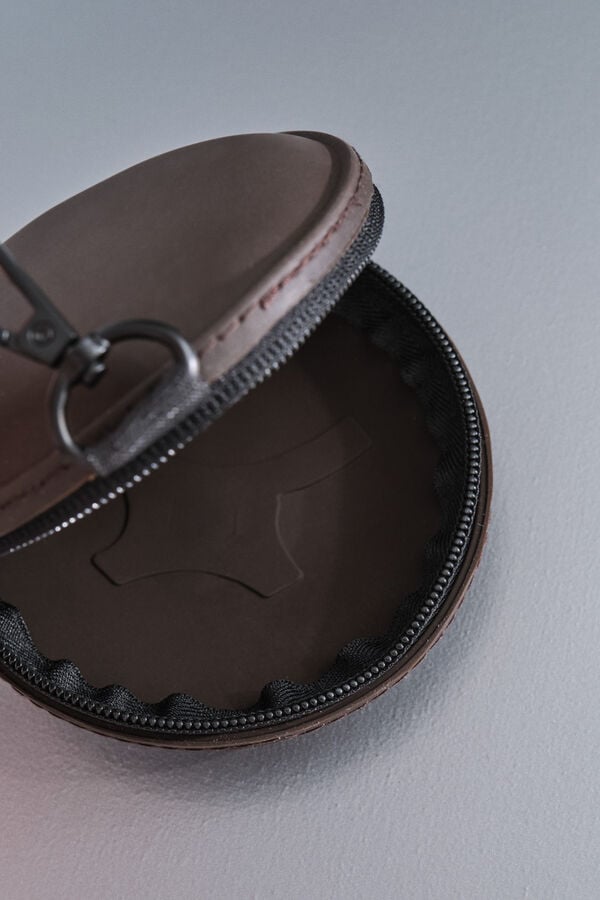 Dash and Stars Monedero colgante café