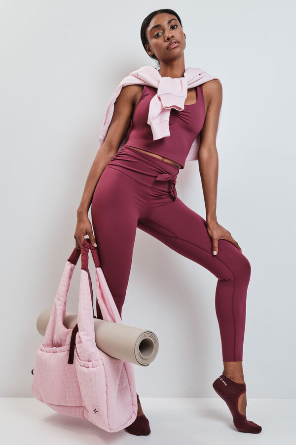 Dash and Stars Leggings SOFT MOVE largo granate p&uacute;rpura