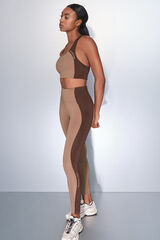 Dash and Stars Pantalón legging con bloques de color 4D STRETCH café