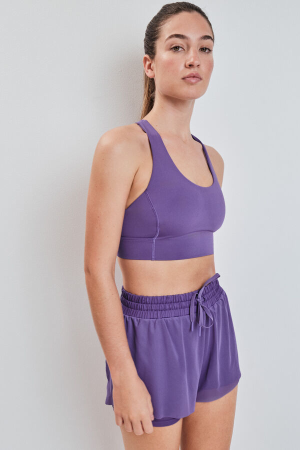 Dash and Stars Short ultra ligero de malla morado morado/lila