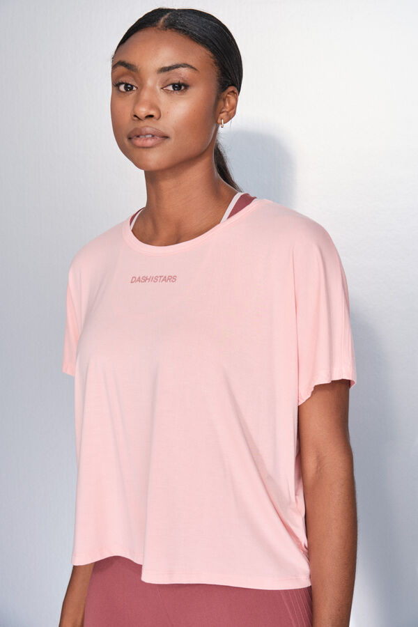 Dash and Stars Playera naranja de manga corta  rojo