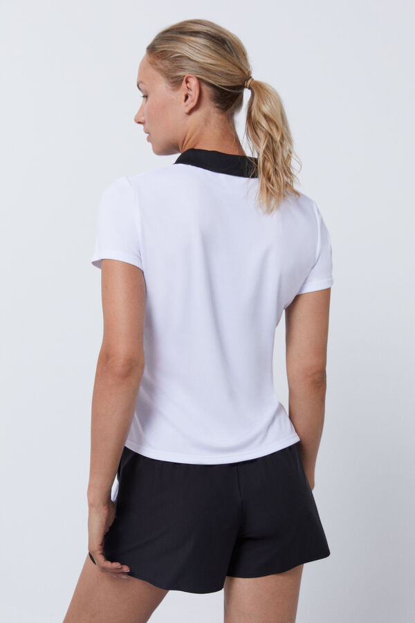 Dash and Stars Polo técnico blanco beige