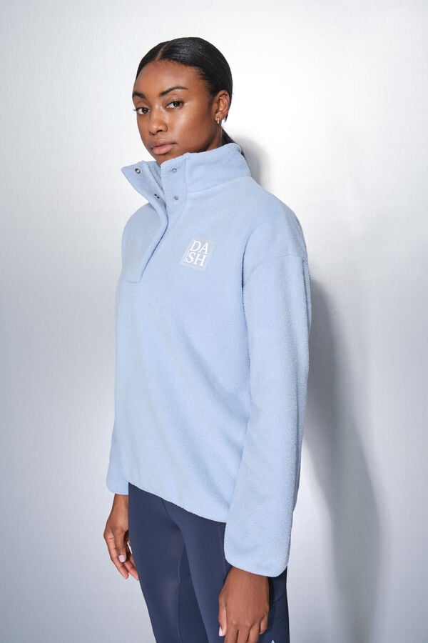 Dash and Stars Sudadera azul beb&eacute; con cierre de cremallera azul