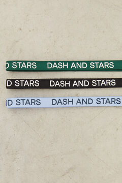 Dash and Stars Set 3 diademas elásticas multicolor estampado