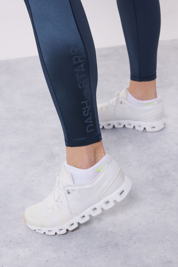 Dash and Stars Leggings contraste azul 4D Stretch azul