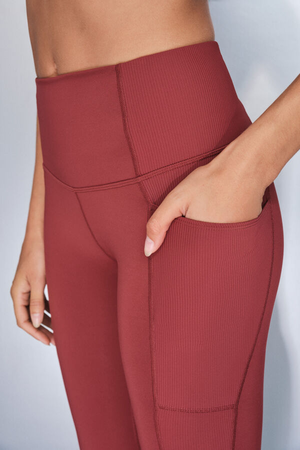 Dash and Stars Pantal&oacute;n legging tobilleros color granate 4D STRETCH burdeos