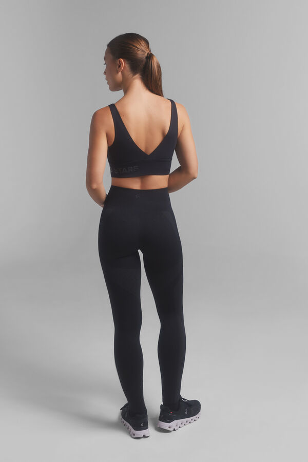 Dash and Stars Leggings negros Seamless Fit negro