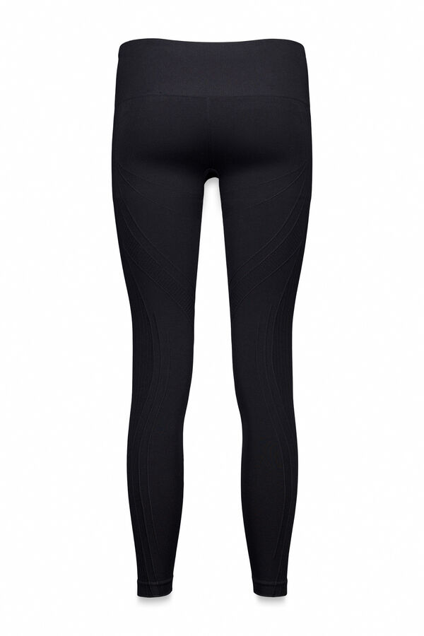 Dash and Stars Pantal&oacute;n legging negros tobilleros SIN COSTURAS COMFORT negro