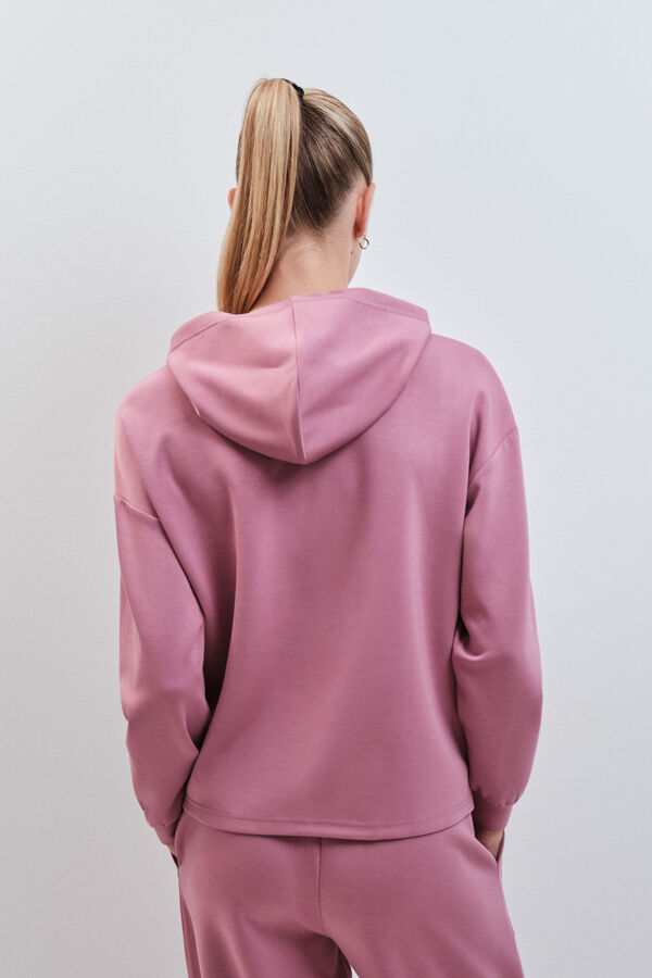 Dash and Stars Sudadera con capucha de tacto suave rosa rosa