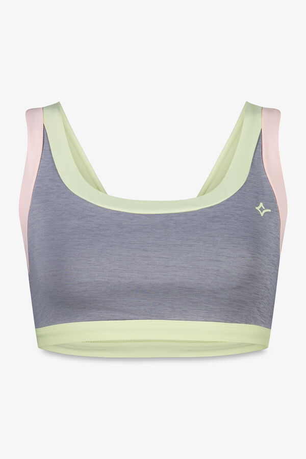 Dash and Stars Brasier deportivo con bloques de color gris 
