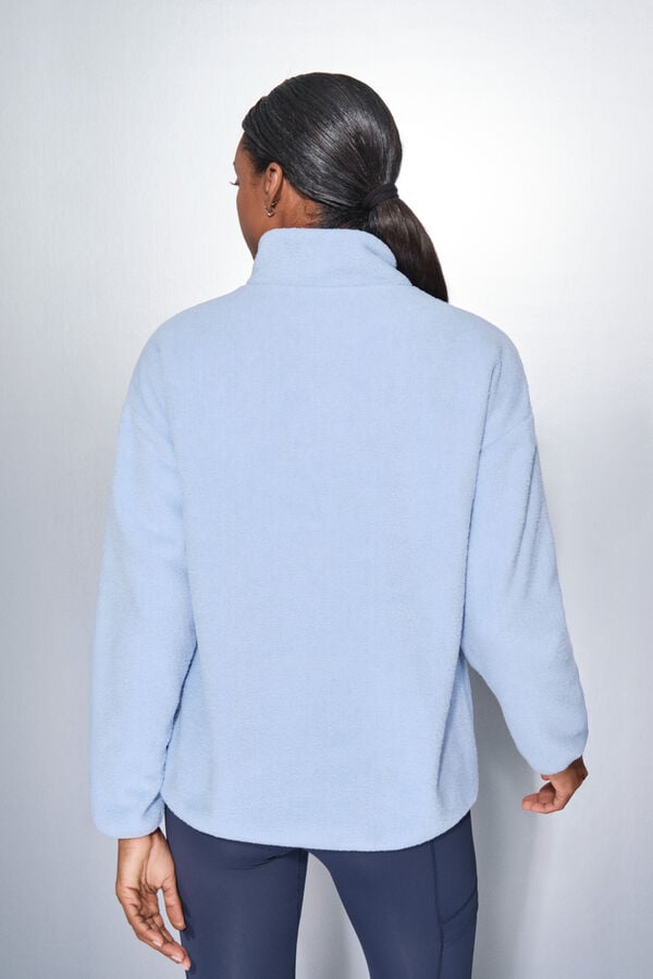 Dash and Stars Sudadera azul beb&eacute; con cierre de cremallera azul