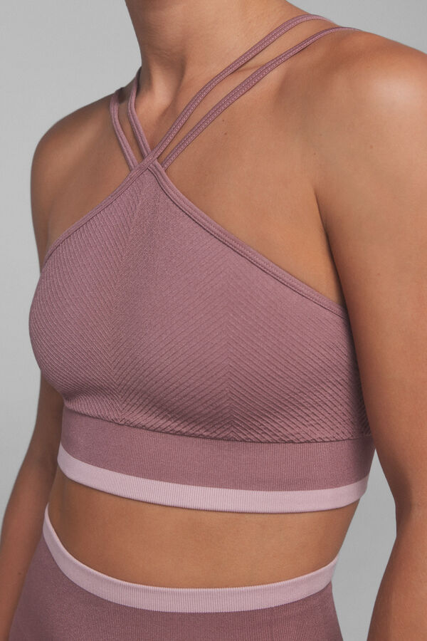Dash and Stars Brasier deportivo SEAMLESS COMFORT rosa. Special collab @ffitcoco rosa