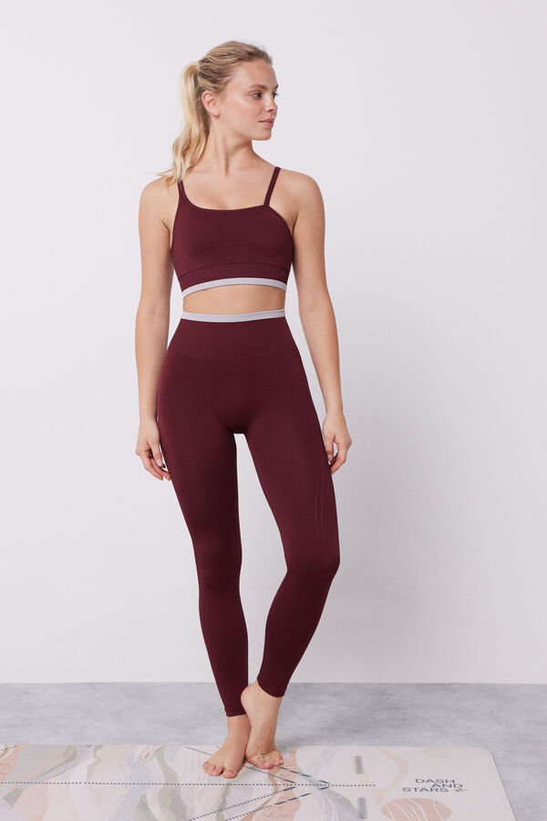 Dash and Stars Sujetador deportivo granate Seamless Comfort púrpura