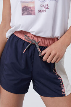 Dash and Stars Short ultraligero color block azul azul