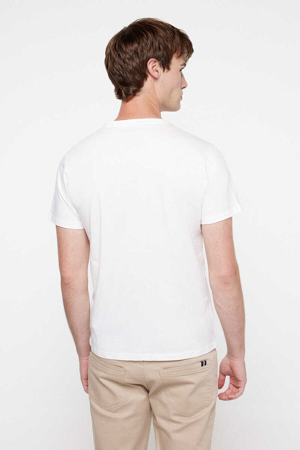 Fifty Outlet Playera algodón estampada.  Blanco