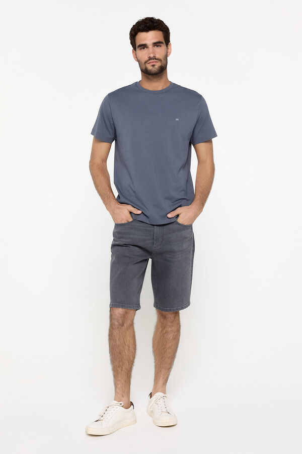 Fifty Outlet Playera básica 100% de algodón Azul Oscuro
