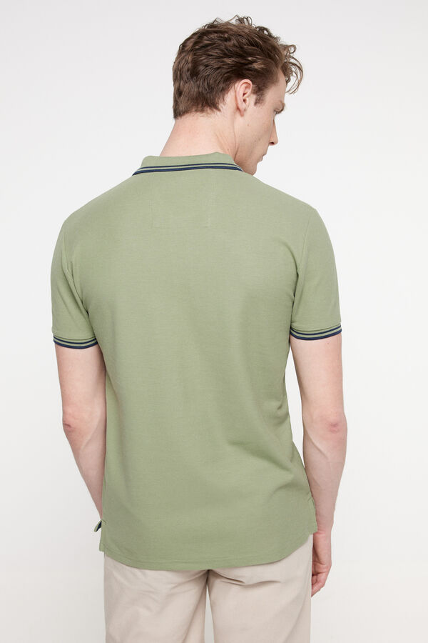 Fifty Outlet Polo Tipping Contraste Verde