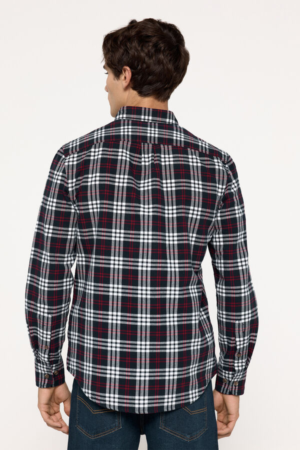 Fifty Outlet Camisa oxford cuadros Azul