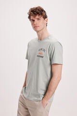 Fifty Outlet Camiseta Estampada Kaki Claro