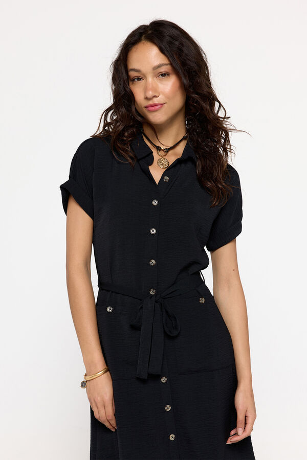 Fifty Outlet  Vestido camisero Negro