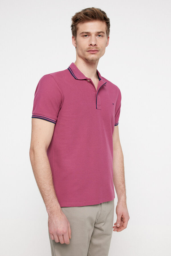 Fifty Outlet Polo Tipping Contraste Vino