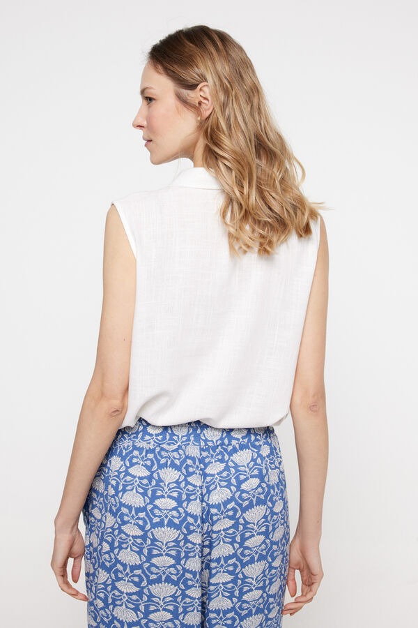 Milano Lino blouse Blanco