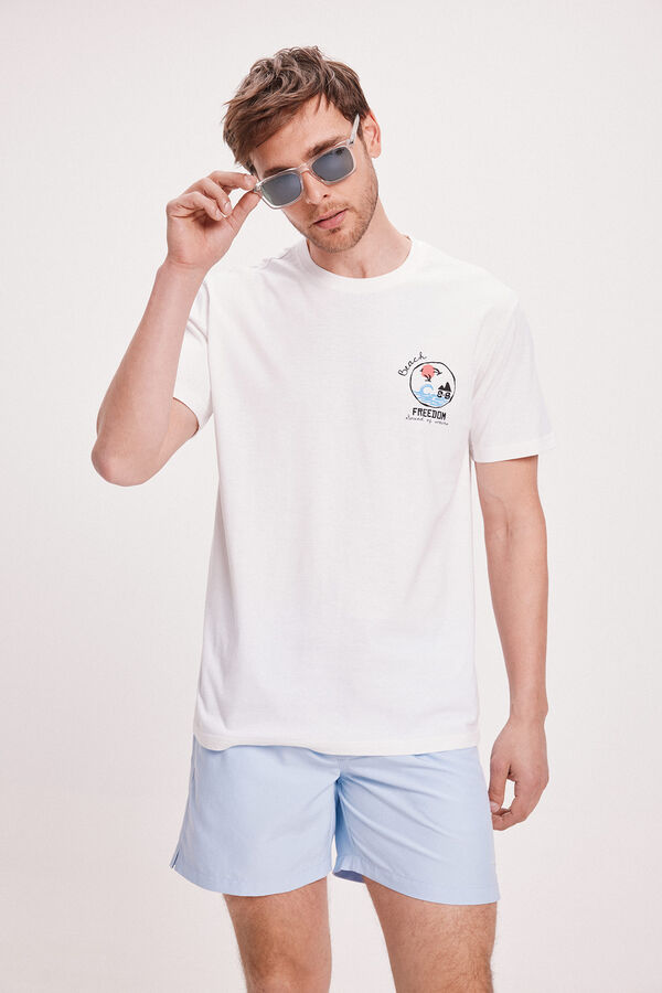 Fifty Outlet Camiseta Estampada Blanco